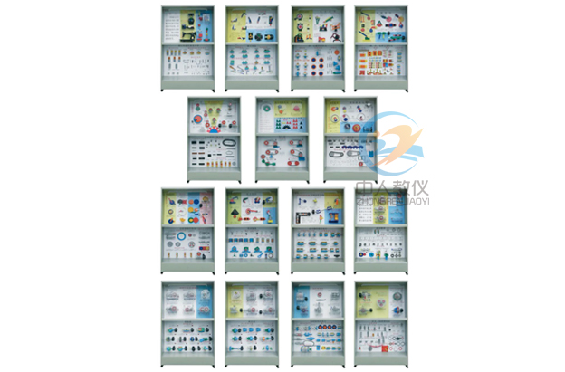 語音同步解說機械綜合式陳列柜,機械綜合教學(xué)陳列柜