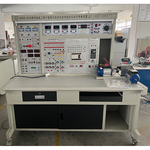 高性能電工綜合實訓臺(圖1) 高功能電工綜合實驗臺,泵缸閉式液壓實驗裝置