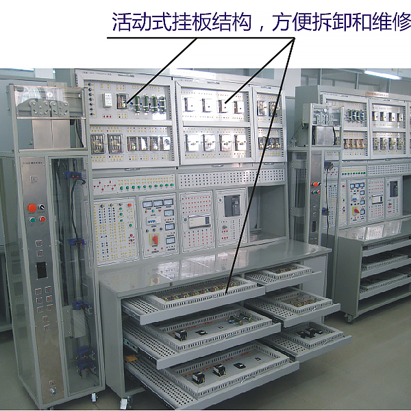電梯電氣電路實訓裝置(圖1) 電梯電氣電子線路實驗裝置,智能六聯混凝試驗實驗臺