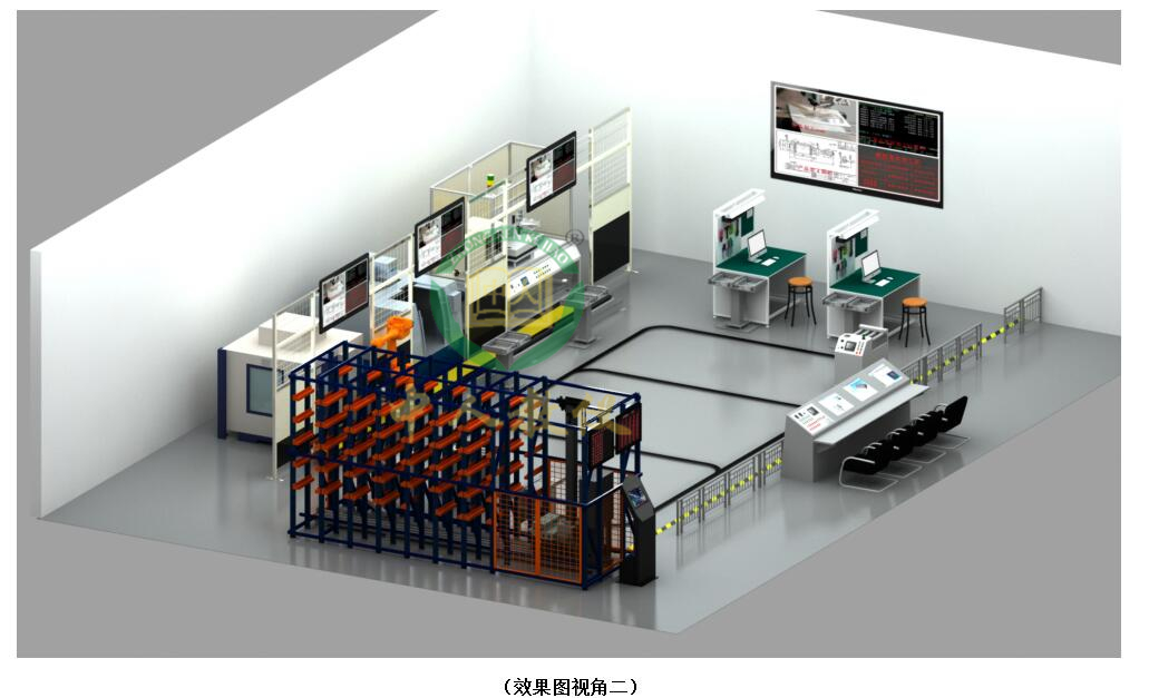 智能加工柔性實訓系統,智能工廠實訓系統(WMS+MES+ERP)