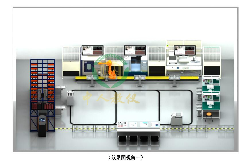 智能加工柔性實訓系統,智能工廠實訓系統（WMS+MES+ERP）